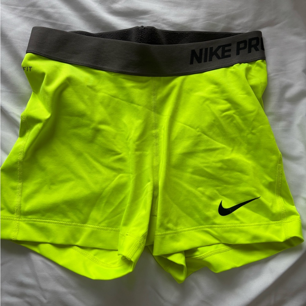 Nike Men's Bright Yellow Athletic Shorts